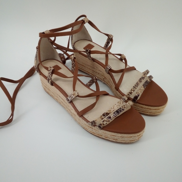 NWOT Louise et Cie Renz Platform Espidrills Wedge Sandals Snake Print Leather 9M - Picture 13 of 15